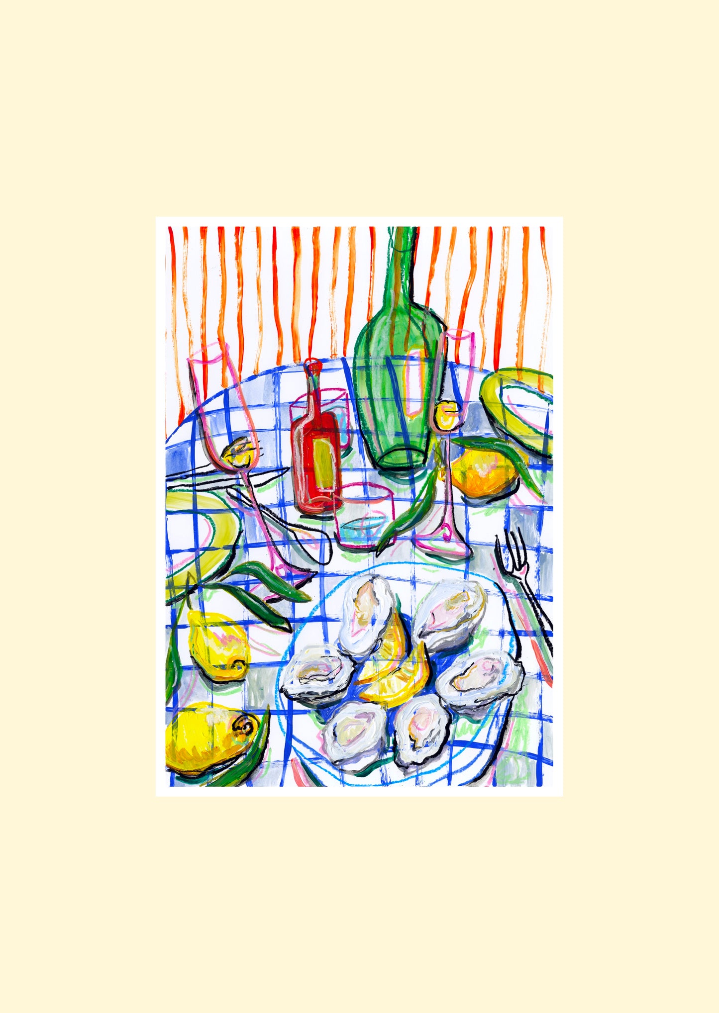 Oysters & Fizz print