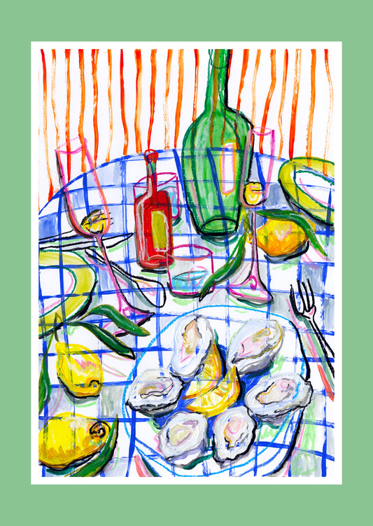 Oysters & Fizz fine art print