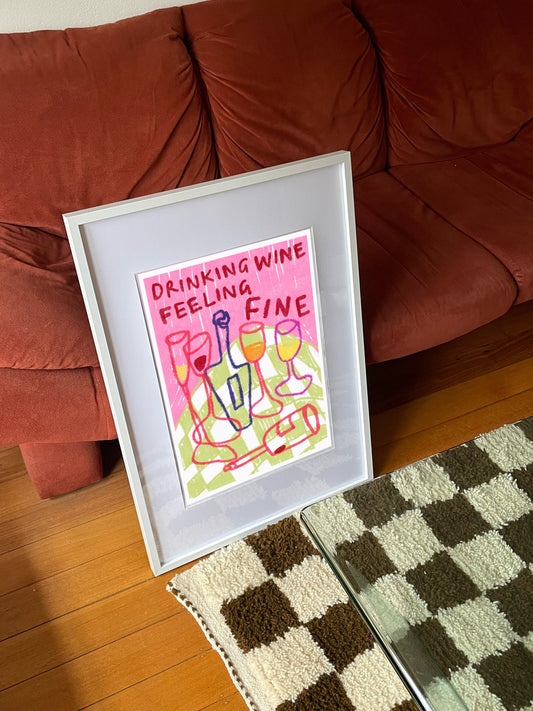 Drinking Wine print